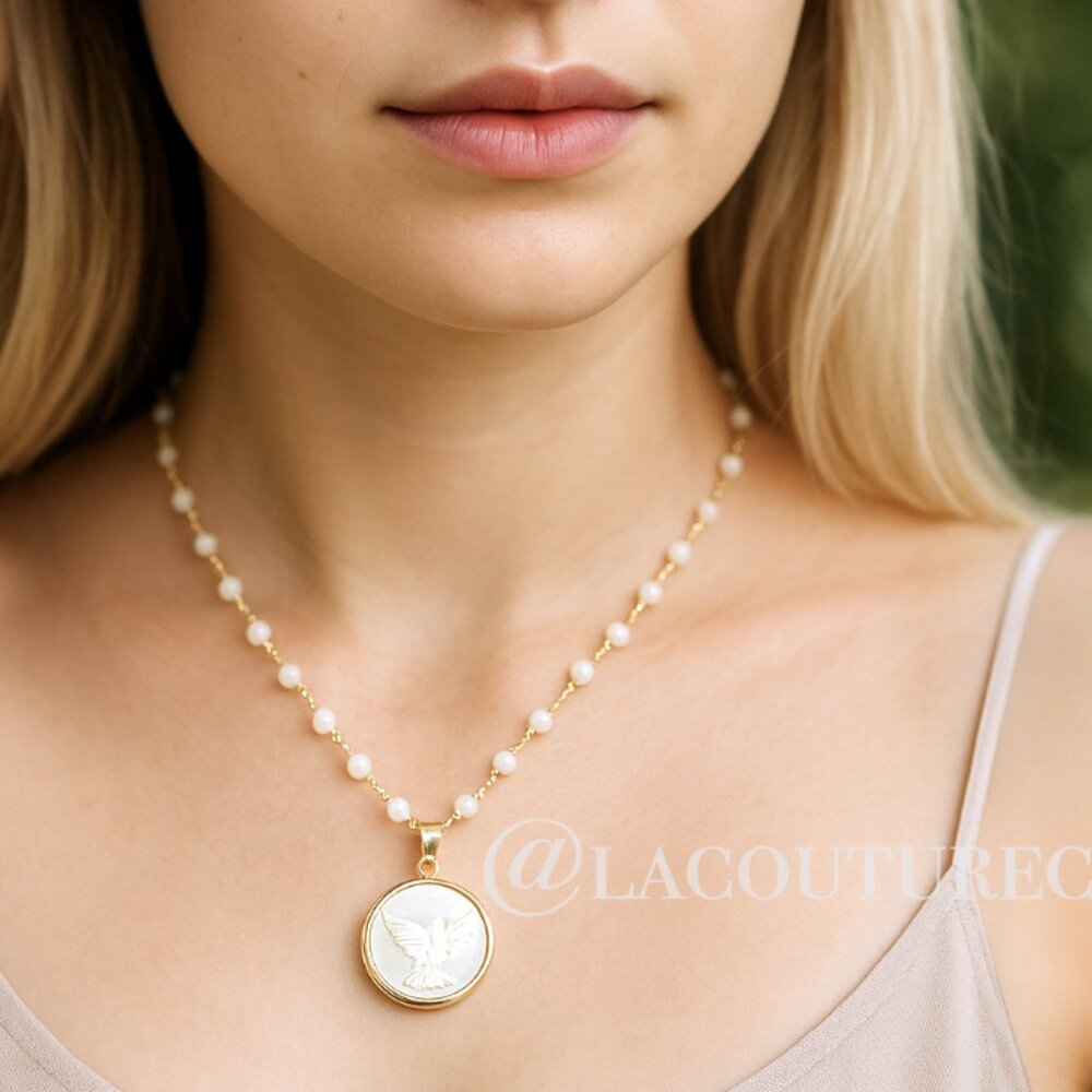 NWT 🎀Holy Spirit 🕊 Fresh water Pearl Necklace🎀